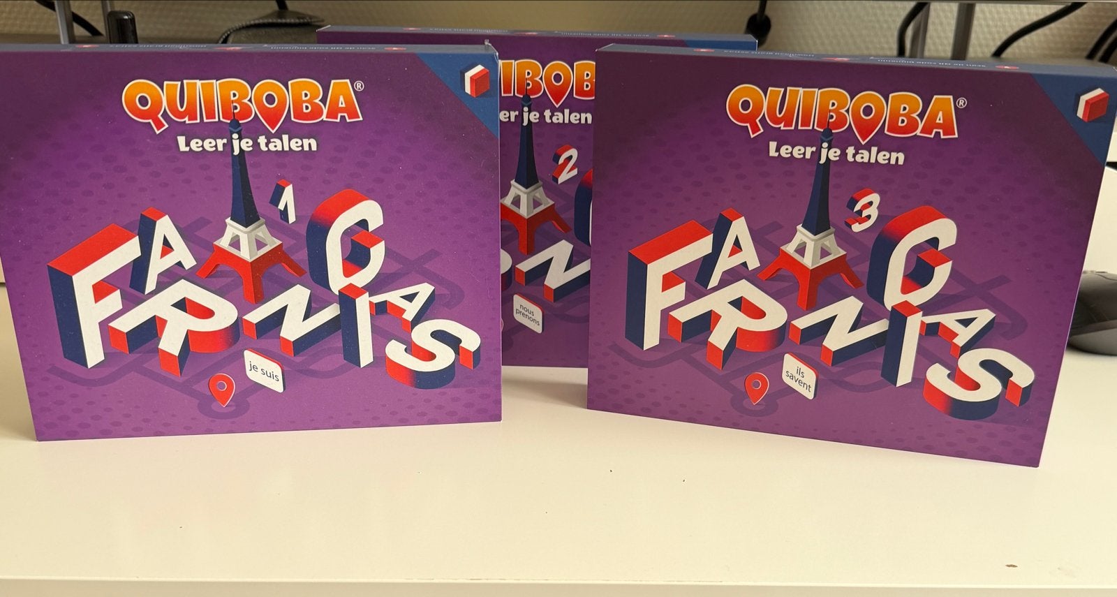 Quiboba Leer je talen: Frans A1, A2, A3 - Complete set, Boeken, Ophalen, Zo goed als nieuw, Non-fictie