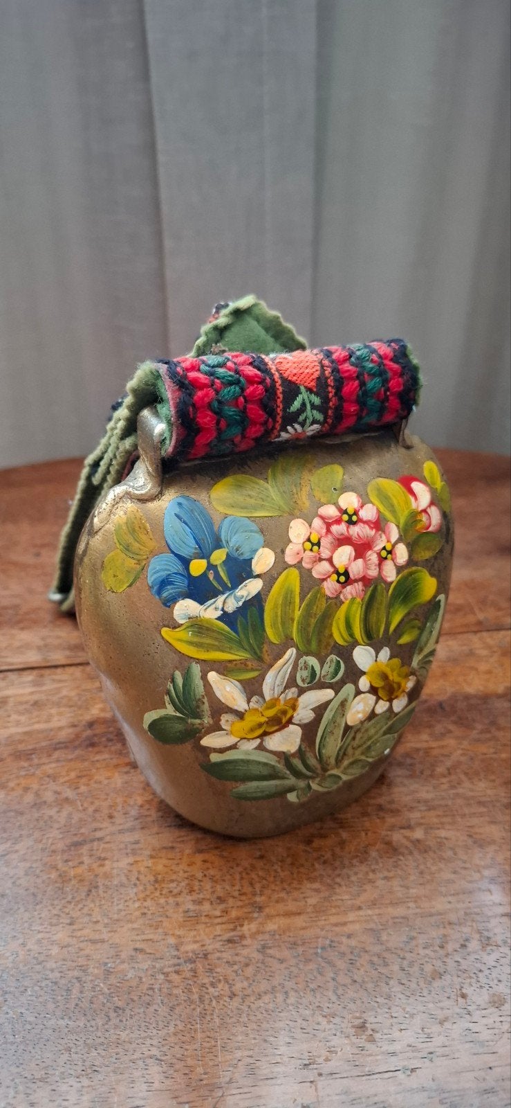 Prachtige grote handgeschilderde koeienbel, Antiek en Kunst, Ophalen of Verzenden