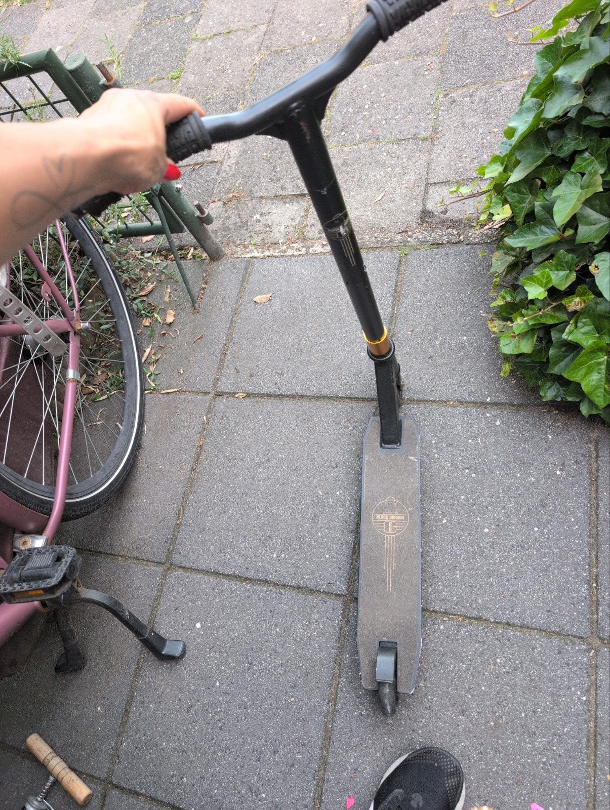 Stuntstep Black Dragon Zwart Goud, Fietsen en Brommers, Steps, Gebruikt, Overige typen, Ophalen of Verzenden