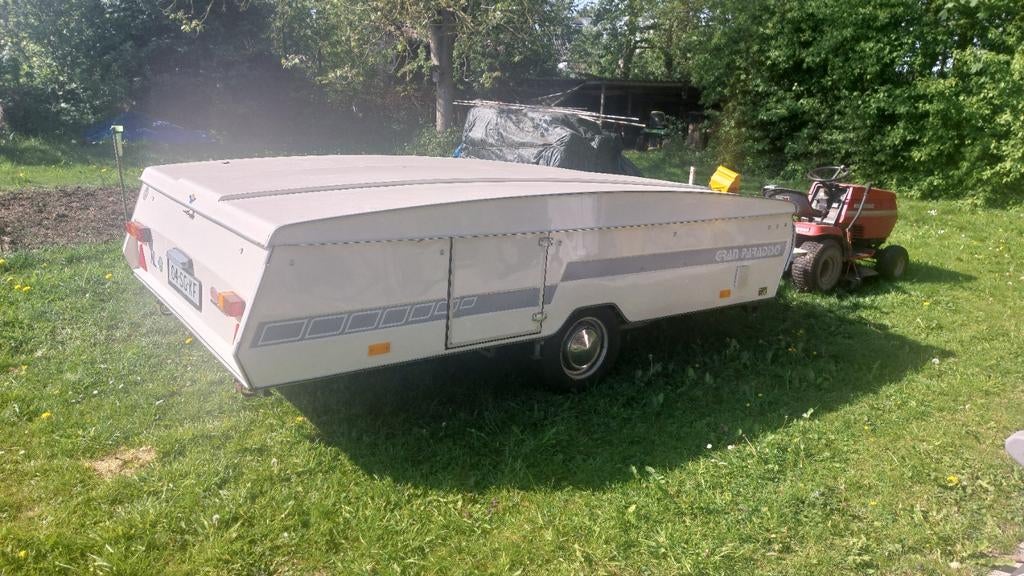 Grand Paradiso vouwcaravan. Geremd., Caravans en Kamperen, Caravans, Particulier, tot en met 4, Overige, Luifel, Ophalen