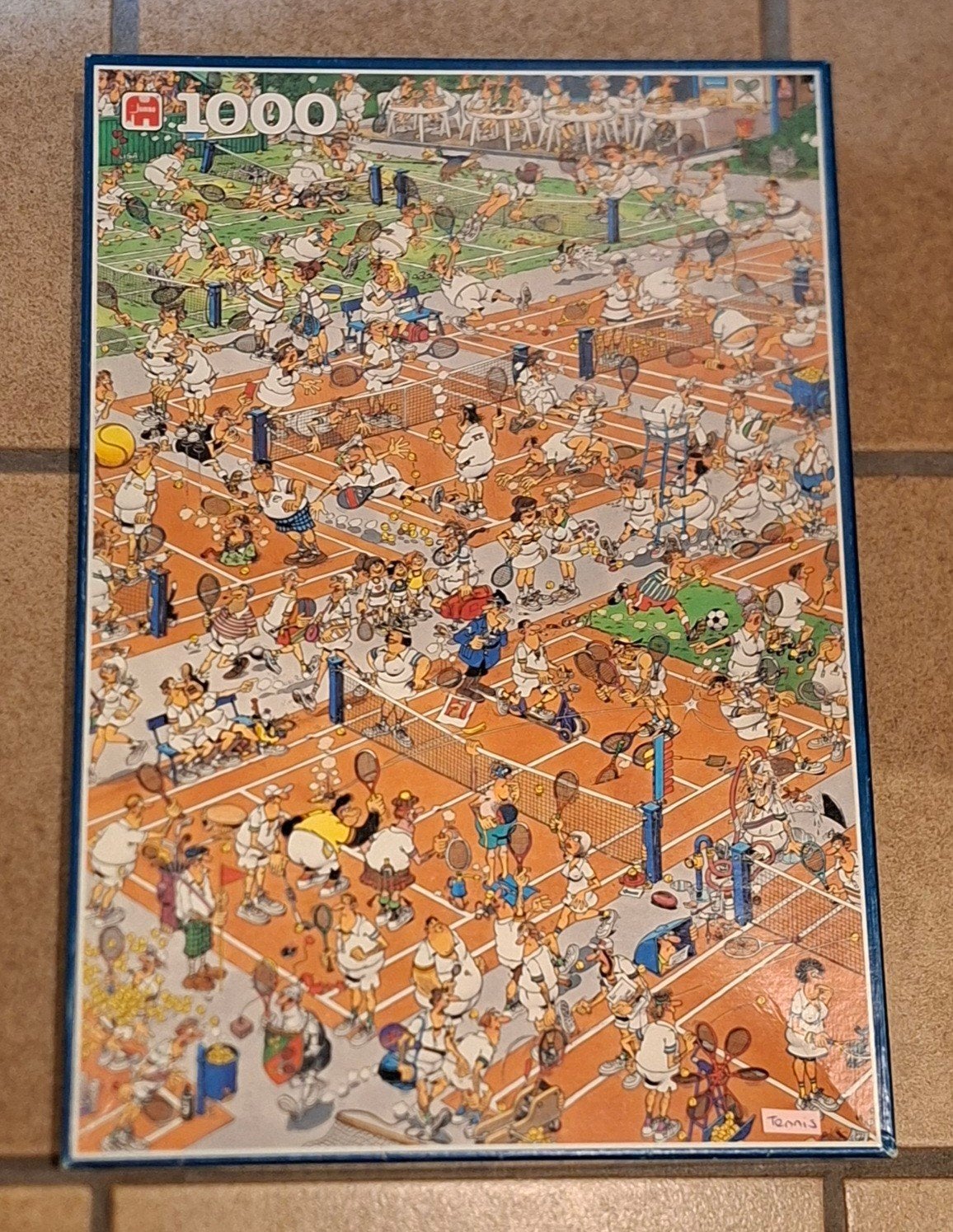 Jan van Haasteren puzzel 1000 stukjes - Tennis, Ophalen of Verzenden, 500 t/m 1500 stukjes, Zo goed als nieuw