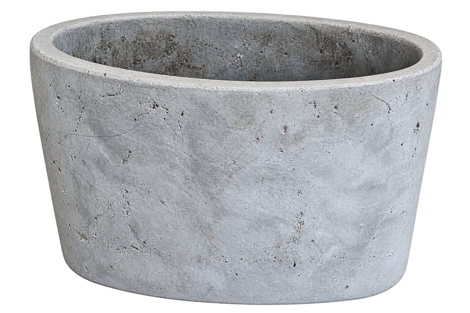 Stijlvolle plantenpot van beton, 28x15x20 cm, Minder dan 40 cm, Overige vormen, Beton, Ophalen
