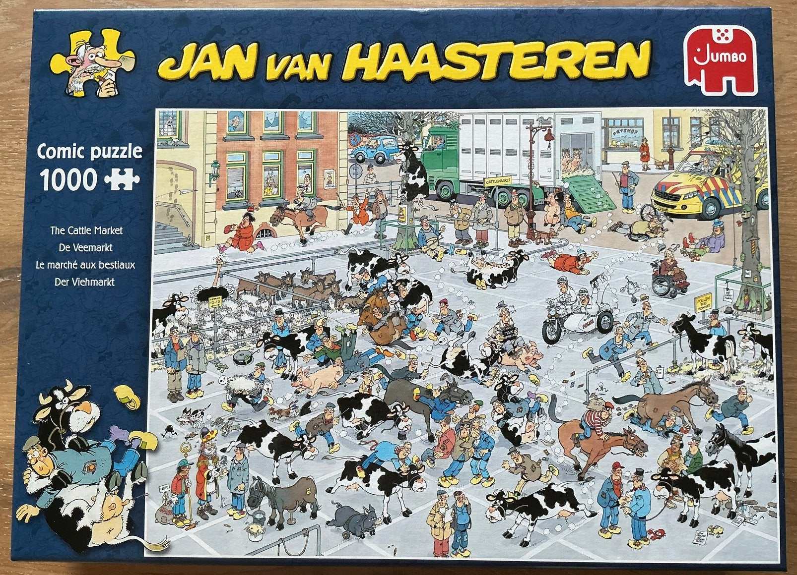 Jan van Haasteren puzzel De Veemarkt 1000 stukjes, Ophalen of Verzenden, 500 t/m 1500 stukjes, Zo goed als nieuw