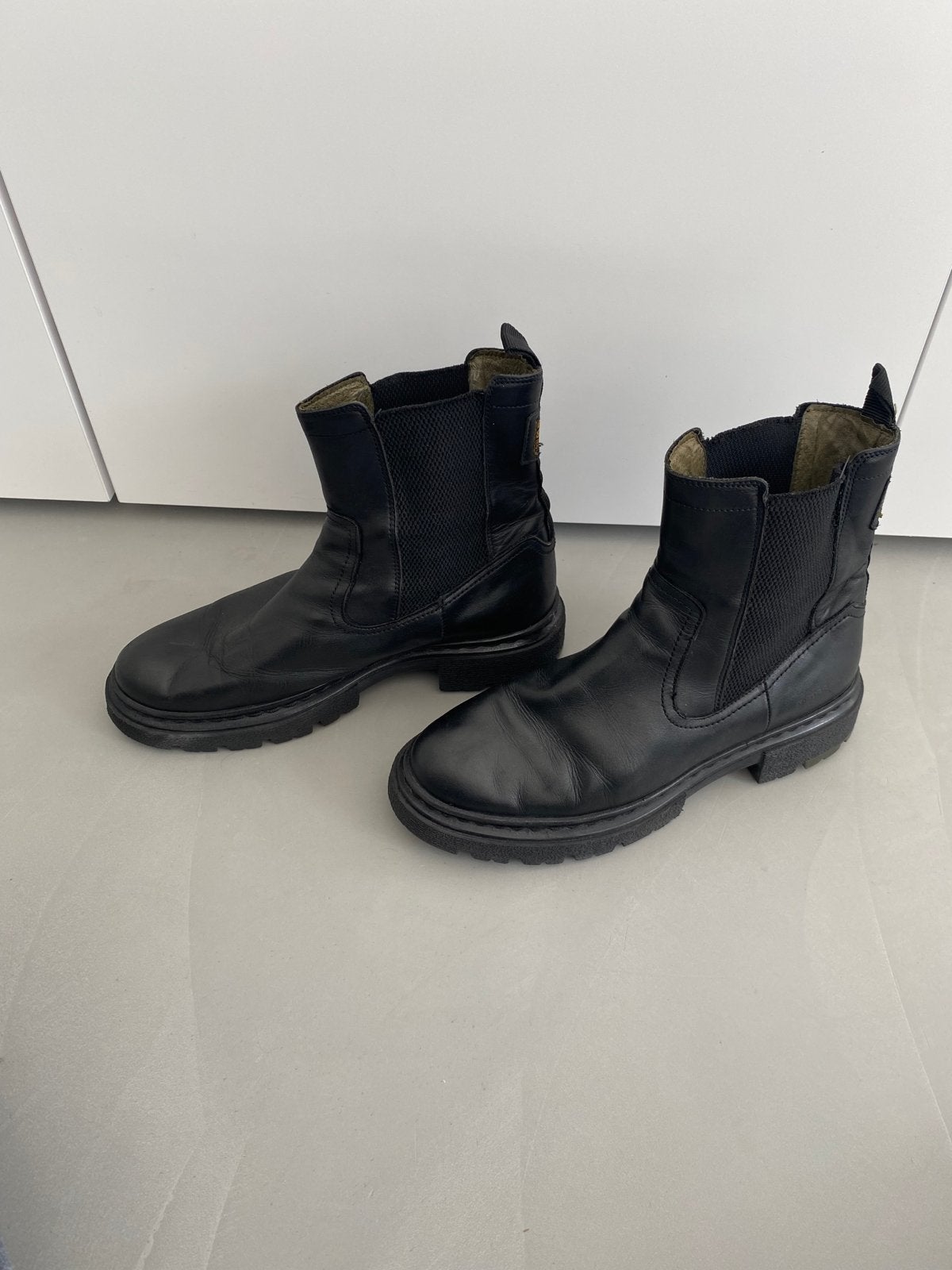 G-Star RAW Zwarte Leren Enkellaarzen Maat 42, Ophalen of Verzenden, Gedragen, Zwart, Lage of Enkellaarzen