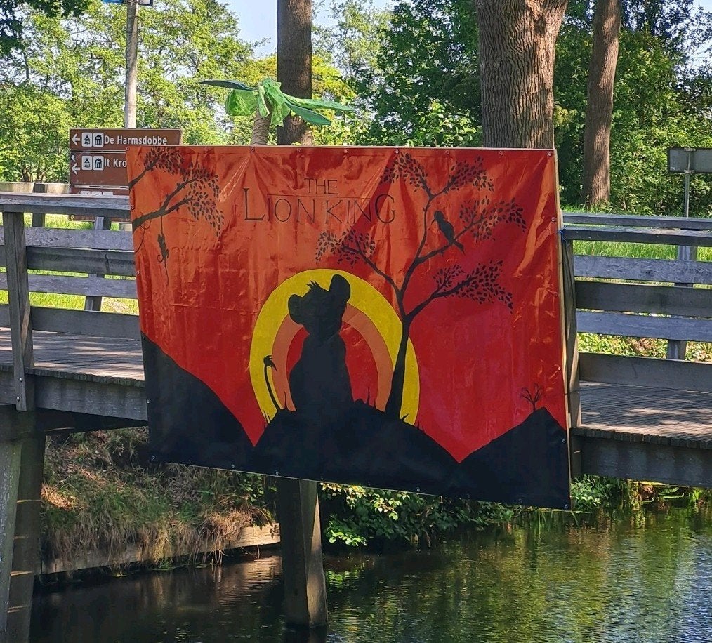 Lion king buurtversiering, Ophalen