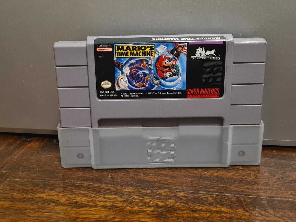 Mario's Time Machine SNES NTSC, Avontuur en Actie, 1 speler, Ophalen of Verzenden, Zo goed als nieuw