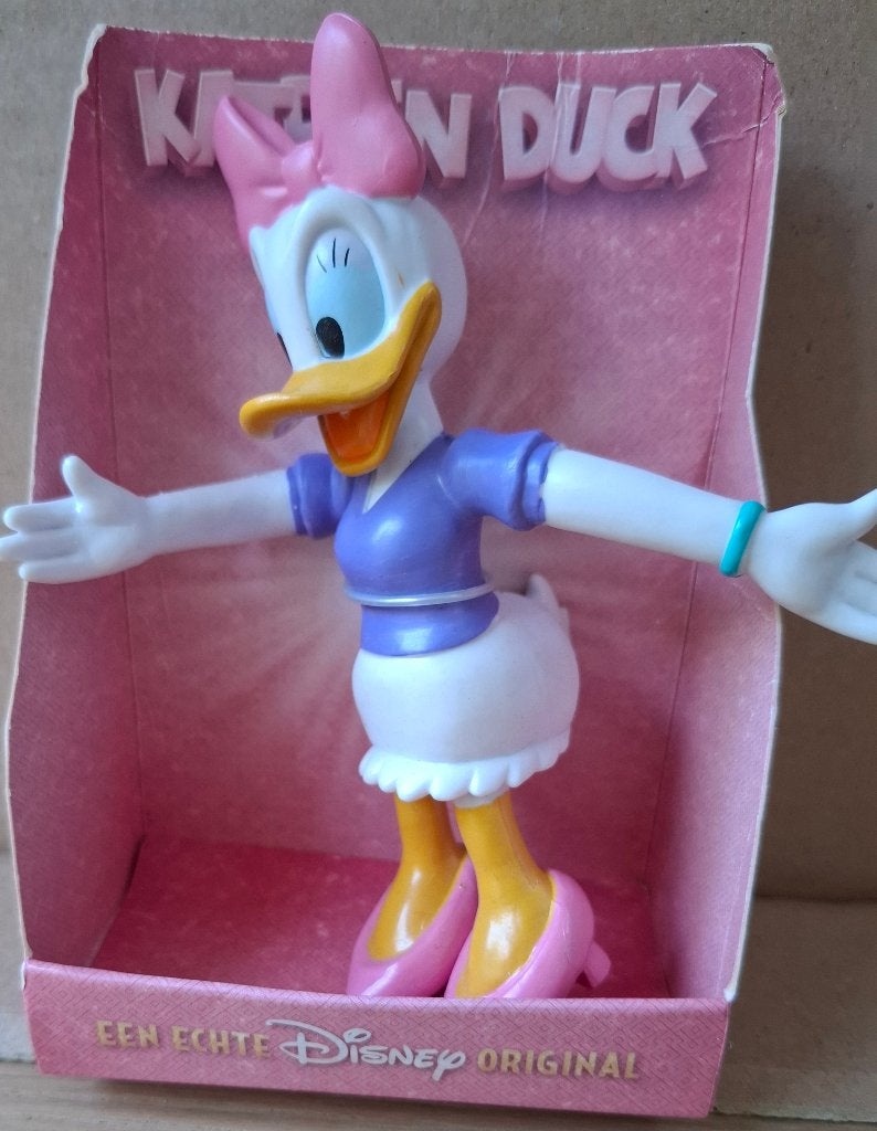 Buigbare Katrien Duck (Daidy Duck) nieuw in verpakking, Verzamelen, Ophalen of Verzenden, Overige figuren, Nieuw, Beeldje of Figuurtje