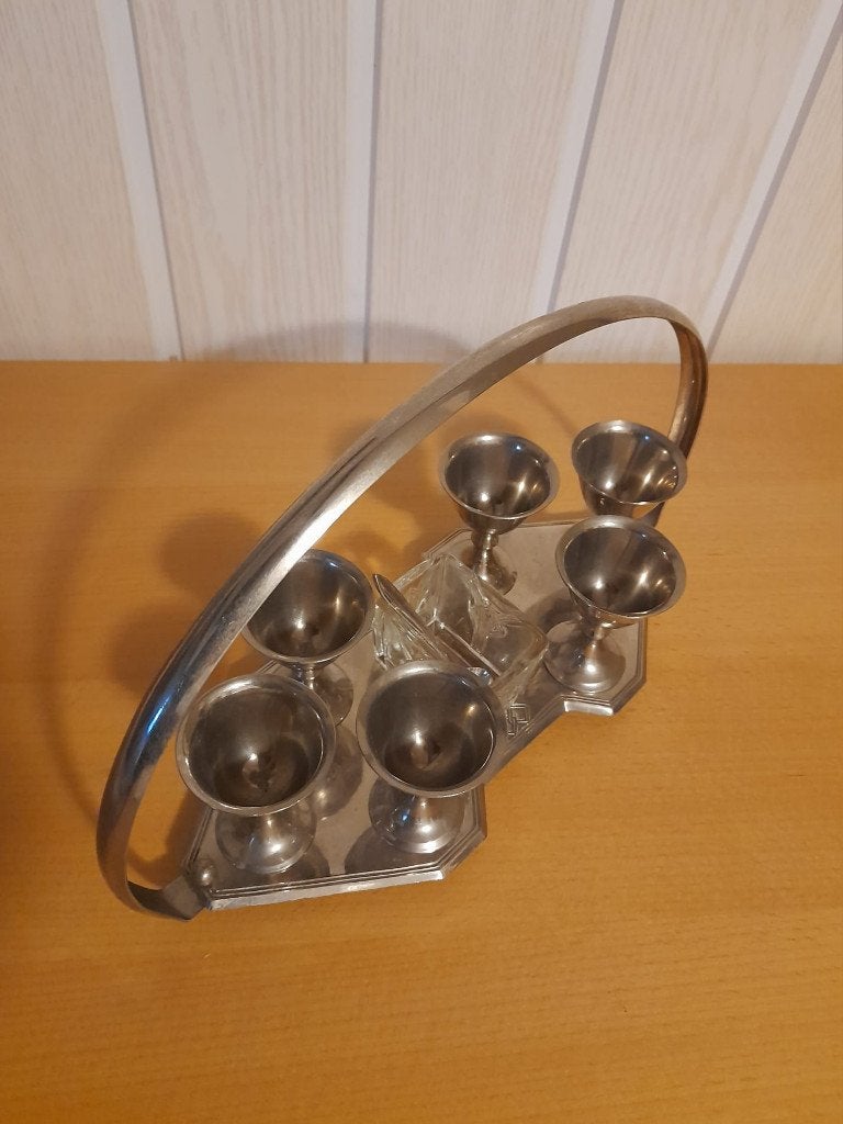 Vintage eierdopjes set, Antiek en Kunst, Ophalen