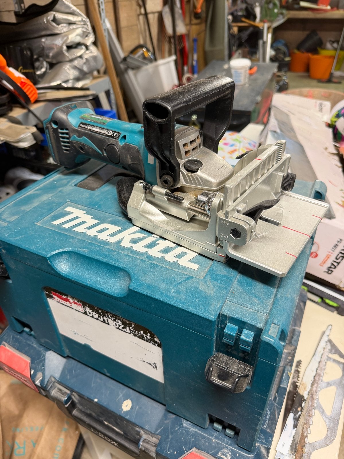 Makita DPJ180ZJ Accu Lamellenfrees 18V Basic Body in Mbox, Ophalen, Zo goed als nieuw, Accu, Lamellenfrees