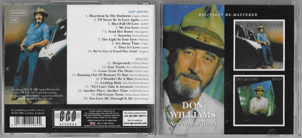 Don Williams - New Moves / Traces, Cd's en Dvd's, Cd's | Country en Western, Ophalen of Verzenden, Zo goed als nieuw, Country