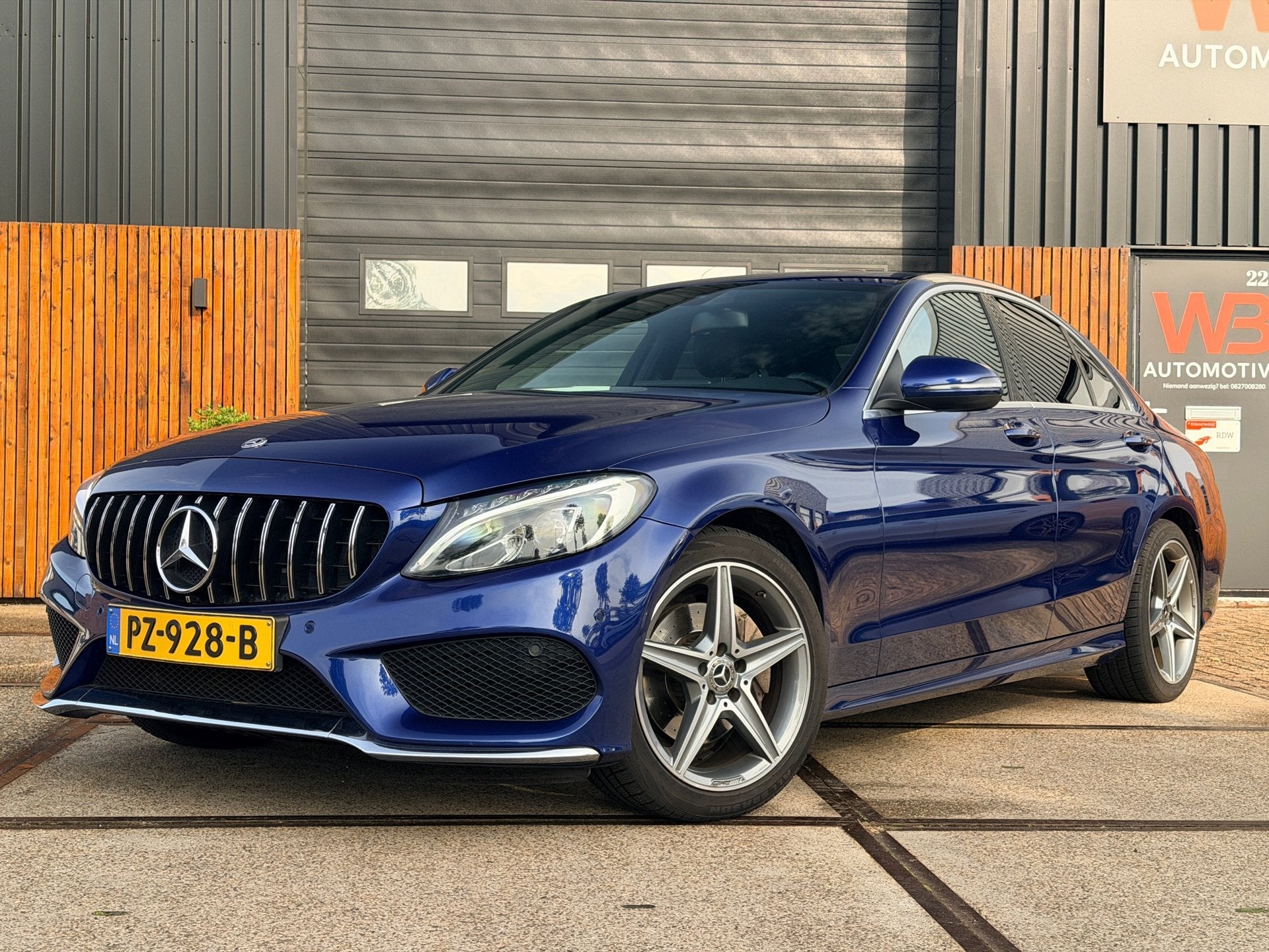 Mercedes-Benz C-klasse 180 AMG Sport Edition Trekhaak Carpla, Auto's, Automaat, Blauw, Bedrijf, Sedan