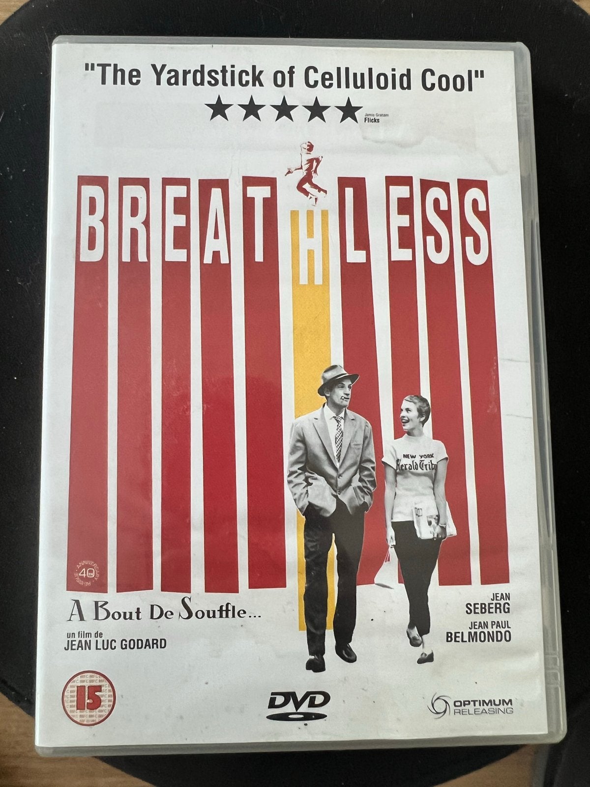 Breathless (A Bout De Souffle) DVD - Jean-Luc Godard, Gebruikt, Vanaf 16 jaar, Engels, Ophalen of Verzenden