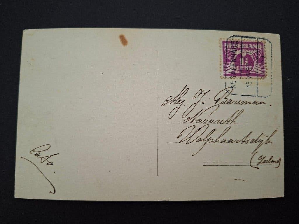 blokstempel spoor den haag - gouda 1931 op briefkaart, Verzenden, 1920 tot 1940, Gelopen, Zuid-Holland