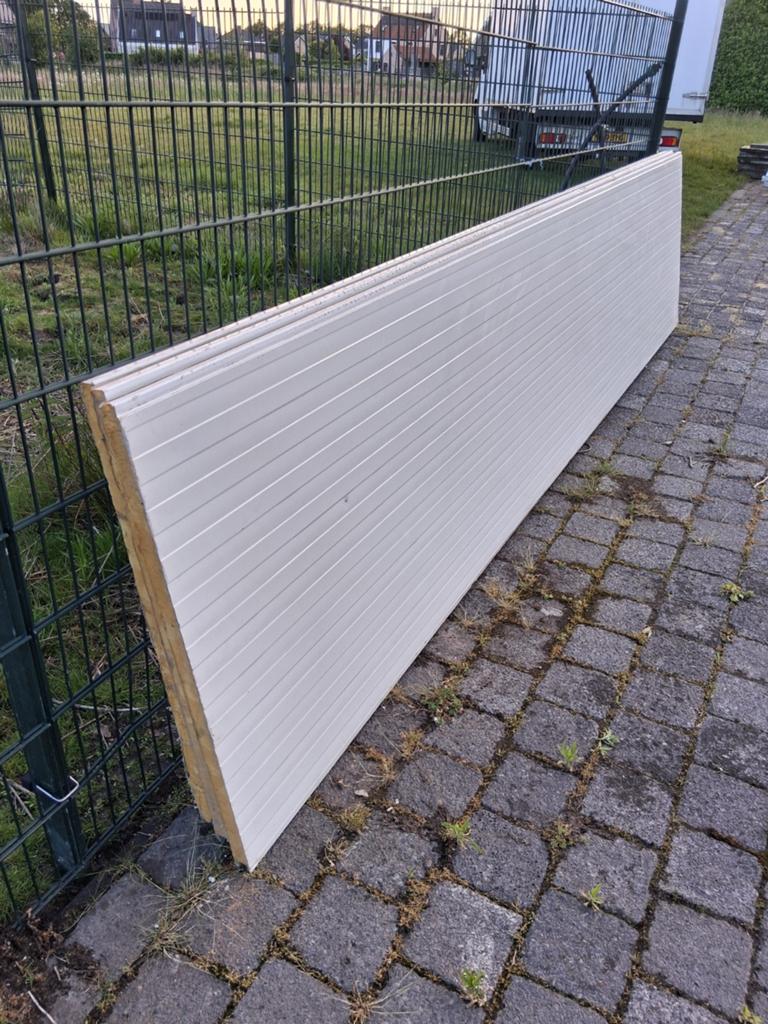 3 sandwichpanelen isolatie 450 cm x 100 cm x 4 cm, Dakisolatie, 4 tot 8 cm, Nieuw, Ophalen of Verzenden