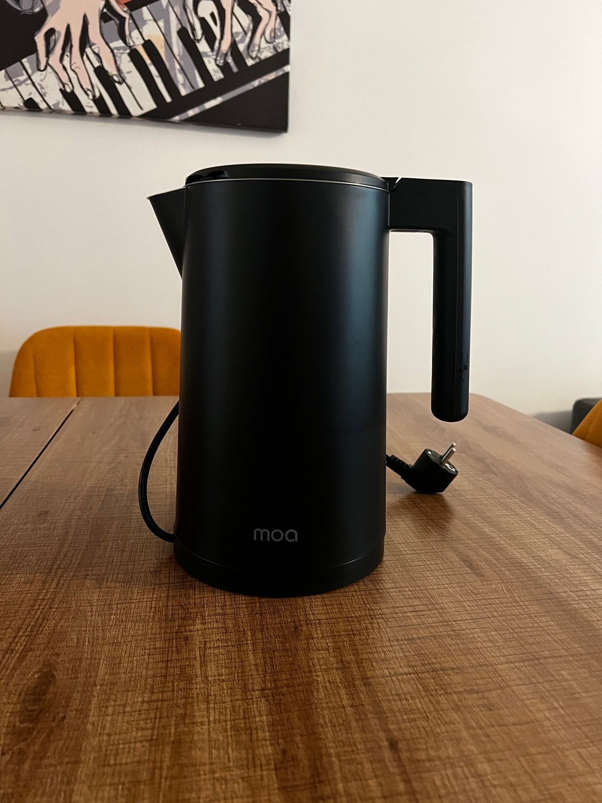 MOA EK6B Waterkoker Zwart met temperatuurregeling, 1 tot 2 liter, Ophalen, Zo goed als nieuw