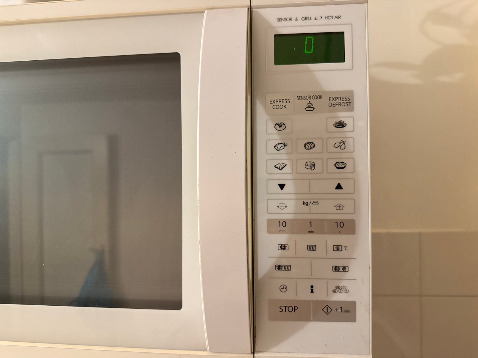 Sharp R-971WW combi-magnetron, Ophalen, Combimagnetron, Grill, Zo goed als nieuw