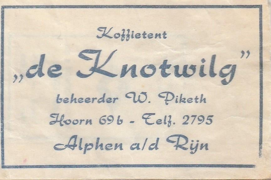 koffietent De Knotwilg Hoorn Alphen a/d Rijn - W Piketh, Ophalen of Verzenden