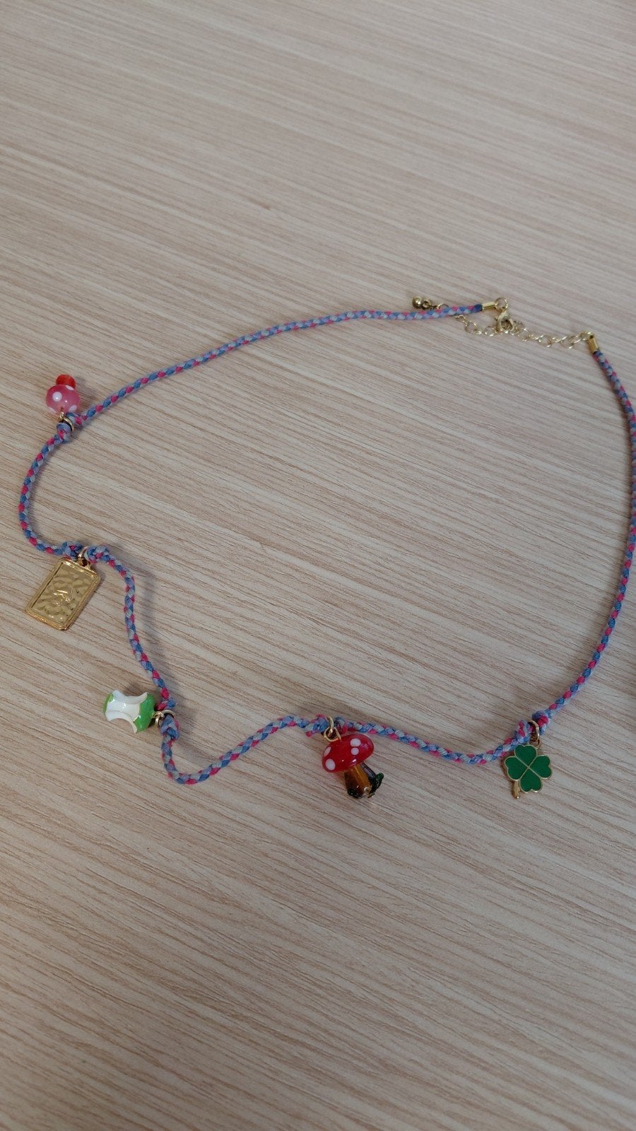 Ketting met bedels, Ophalen of Verzenden, Zo goed als nieuw, Zilver, Overige materialen