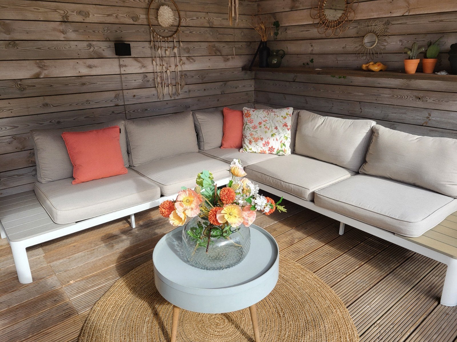 Loungeset als nieuw, Ophalen, Zo goed als nieuw, Aluminium, Bank