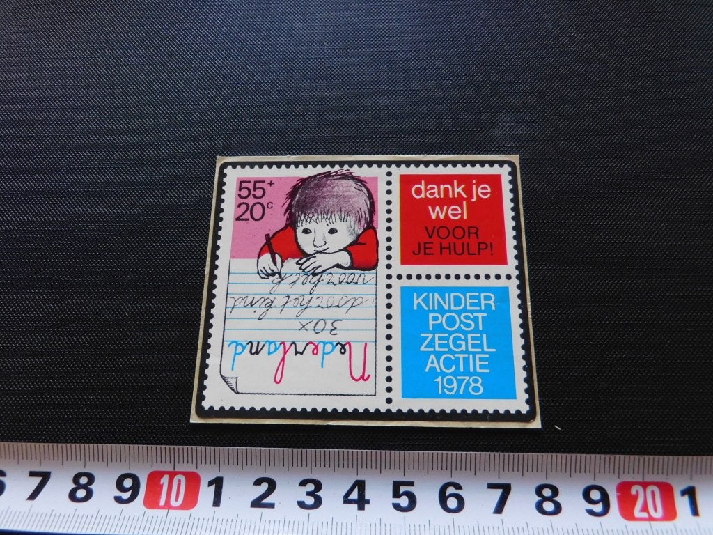 sticker PTT Post Kinderpostzegel actie 1978 *, Ophalen, Zo goed als nieuw