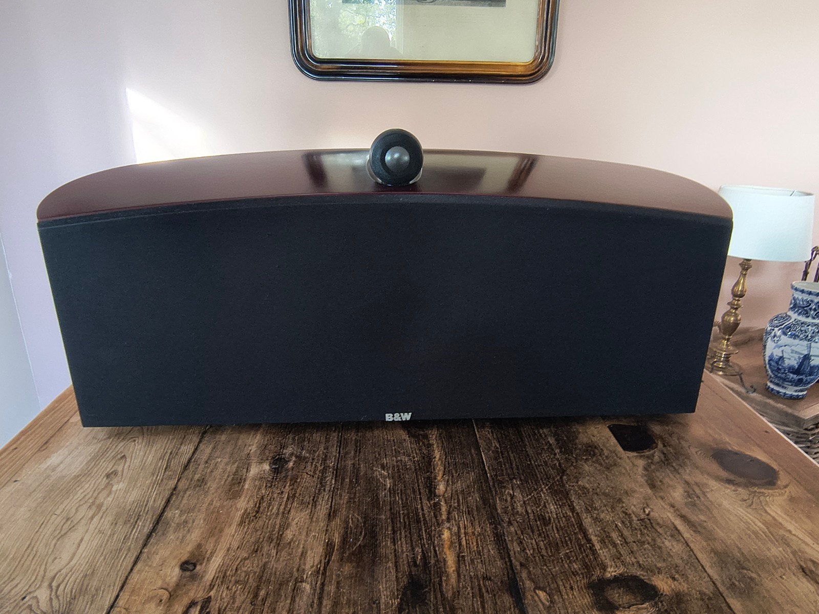 B&W HTM1 Rosenut center speaker (Nautilus 800-serie), Gebruikt, Bowers & Wilkins (B&W), Geschikt voor surround/home cinema, Center speaker