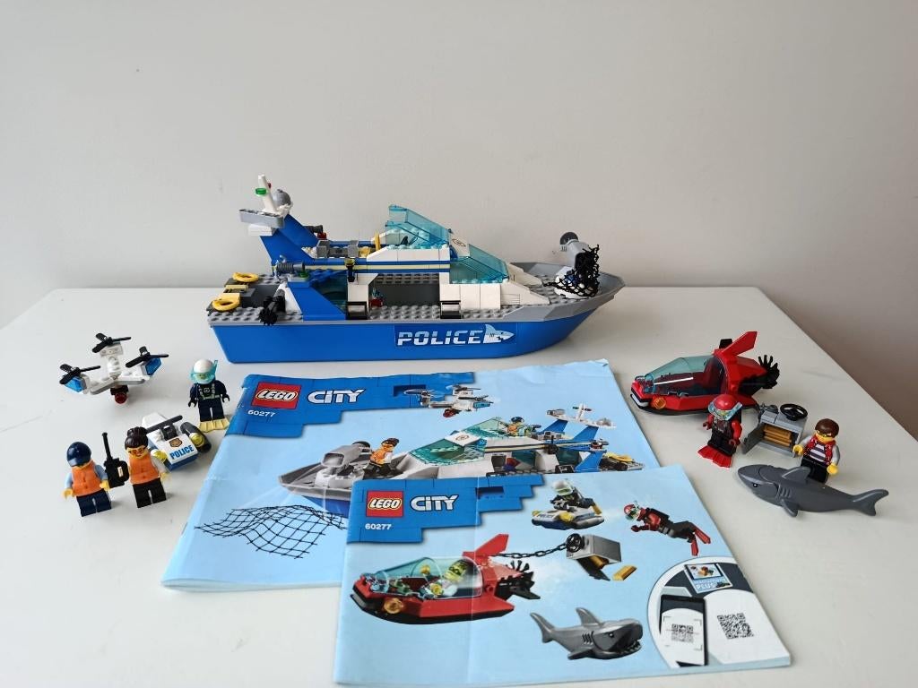 Lego City 60277 Politie patrouilleboot Compleet, Ophalen of Verzenden, Zo goed als nieuw, Complete set, Lego