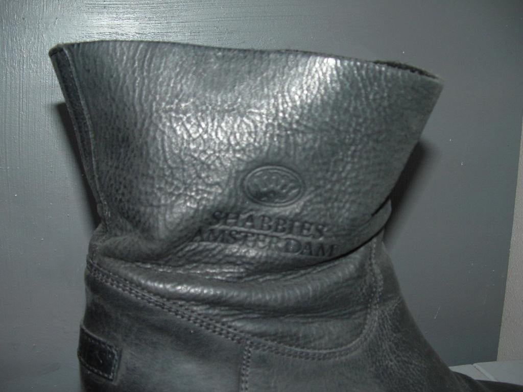 Shabbies Amsterdam zwart leren enkellaars boots maat 39, Shabbies Amsterdam, Zwart, Lage of Enkellaarzen, Ophalen of Verzenden
