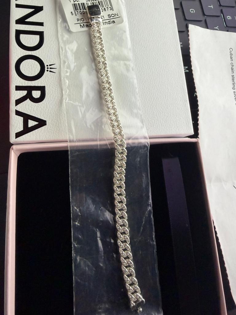 Pandora cuban armband maat 16 nieuw met garantie, Ophalen of Verzenden, Nieuw, Zilver, Zilver