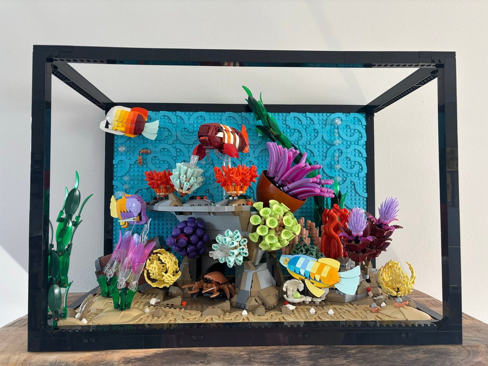 LEGO Icons 10366 Tropisch Aquarium - opgebouwd, Ophalen of Verzenden, Zo goed als nieuw, Overige merken