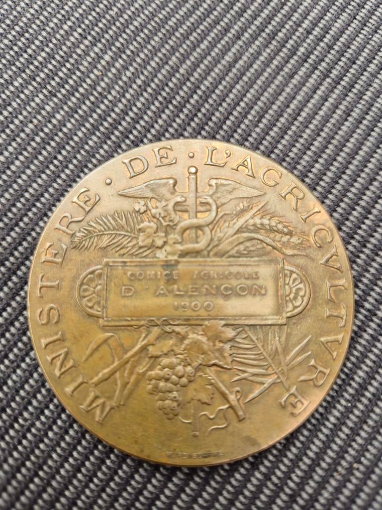 Franse landbouw medaille uit 1900 !!, Postzegels en Munten, Penningen en Medailles, Ophalen of Verzenden, Overige materialen