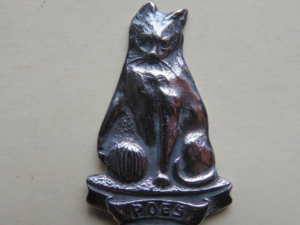 Verzilverd lepeltje Dierenbescherming Poes, Verzenden