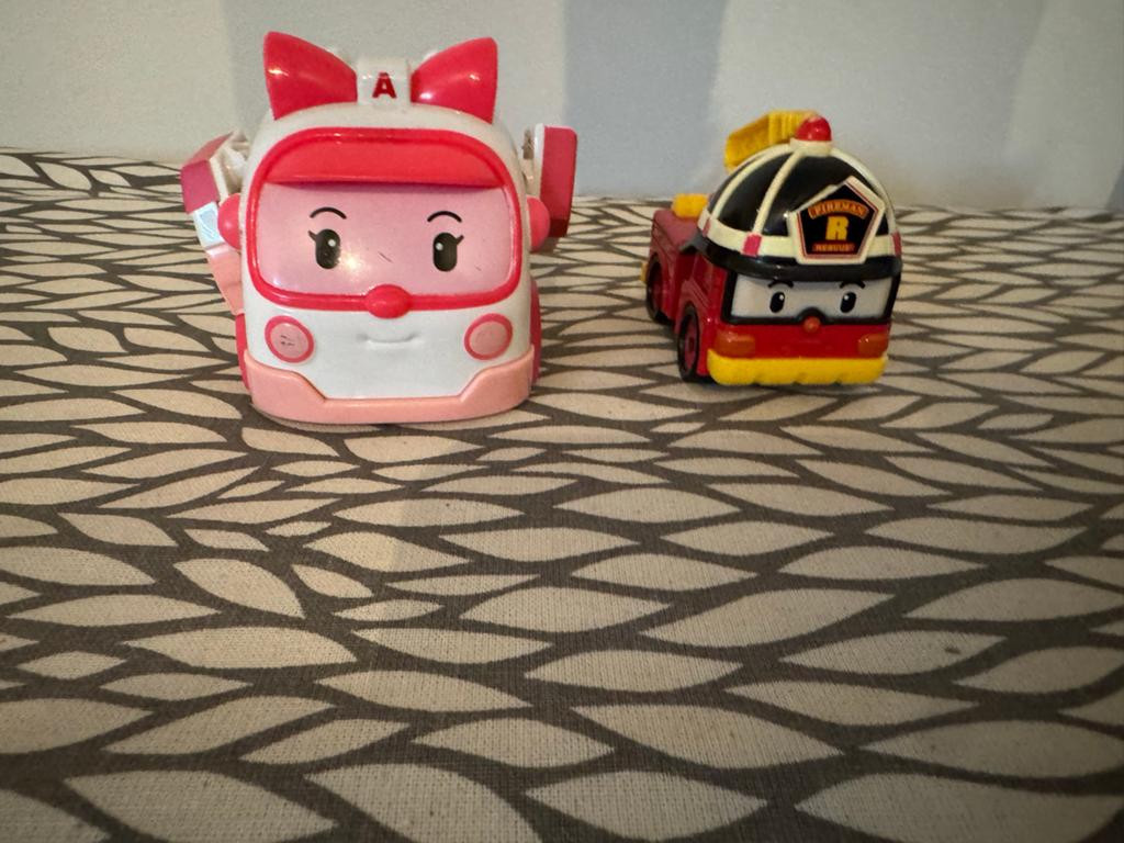 Robocar Poli speelgoed set - Amber en Roy, Ophalen of Verzenden, Zo goed als nieuw