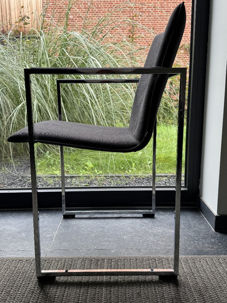 10x Arco Frame designstoel – antraciet stof/chroom, Huis en Inrichting, Ophalen, Modern (maar) tijdloos design, Zo goed als nieuw
