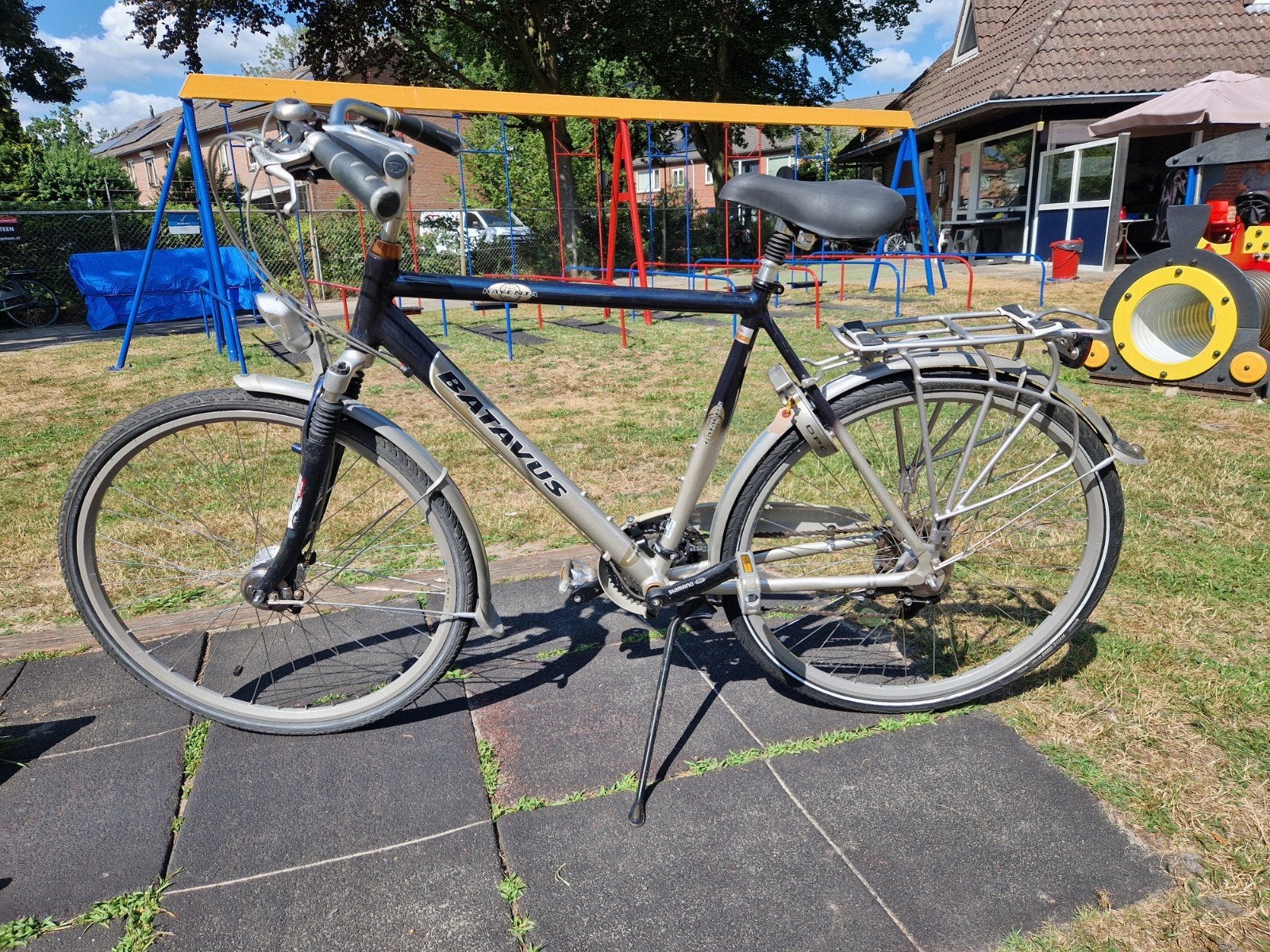 Sportieve Batavus herenfiets 21versnellingen 57cm frame, Ophalen, 28 inch, Gebruikt, Velgrem