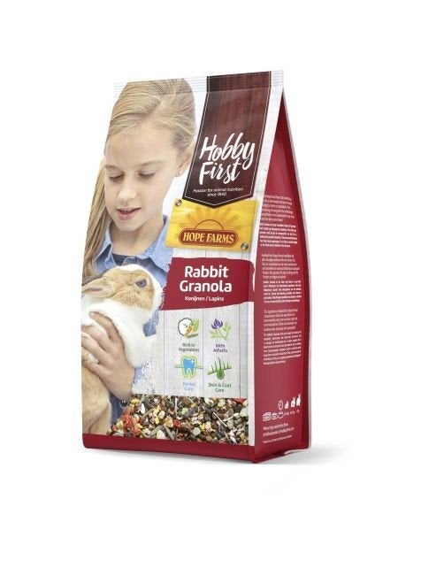 rabbit granola hobby first 2 kilo, Dieren en Toebehoren, Dierenvoeding, Ophalen of Verzenden, Knaagdier of Konijn