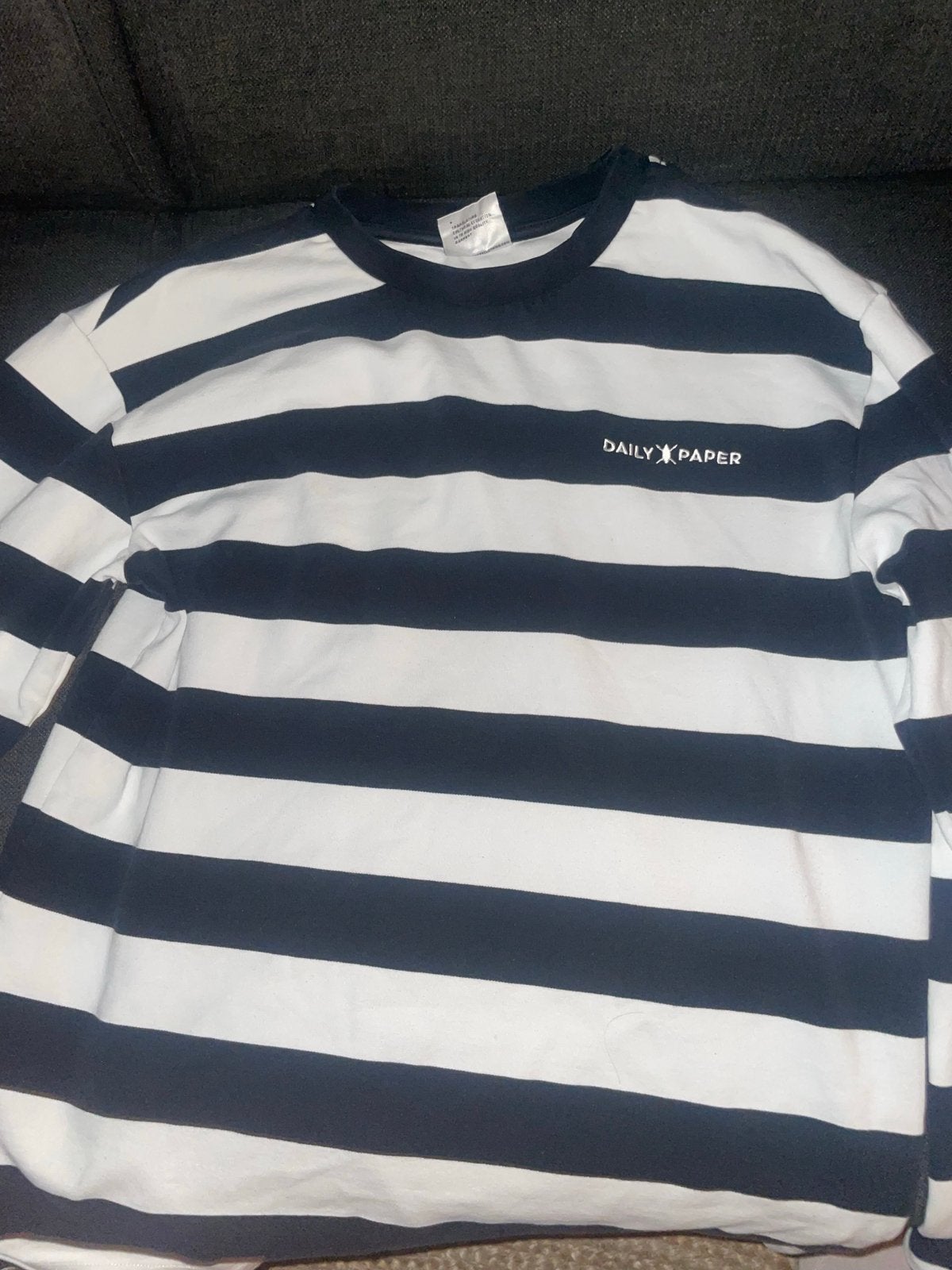 Daily Paper gestreept shirt met lange mouwen, Maat 38/40 (M), Zwart, Ophalen of Verzenden, Zo goed als nieuw