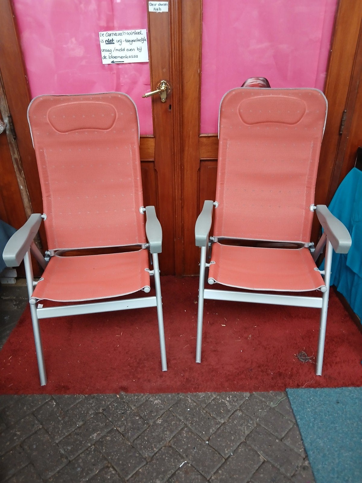 2 Verstelbare campingstoelen  - Comfortabel en compact, Caravans en Kamperen, Ophalen, Campingstoel