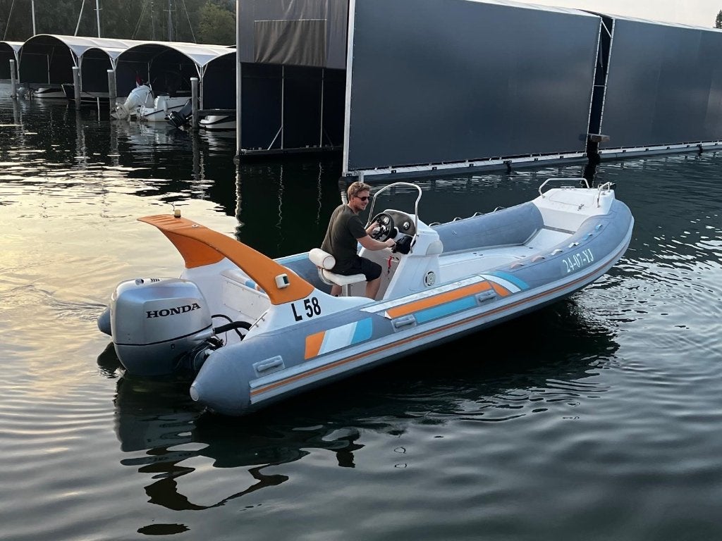 Sacs Rib 7 meter met Honda 150 pk, Polyester/glasvezel, Gebruikt, Ophalen of Verzenden, Buitenboordmotor