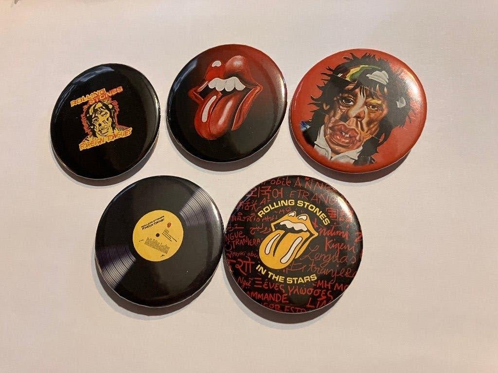 Foreign Tongues Rolling Stones Buttons, Ophalen of Verzenden, Nieuw, Gebruiksvoorwerp