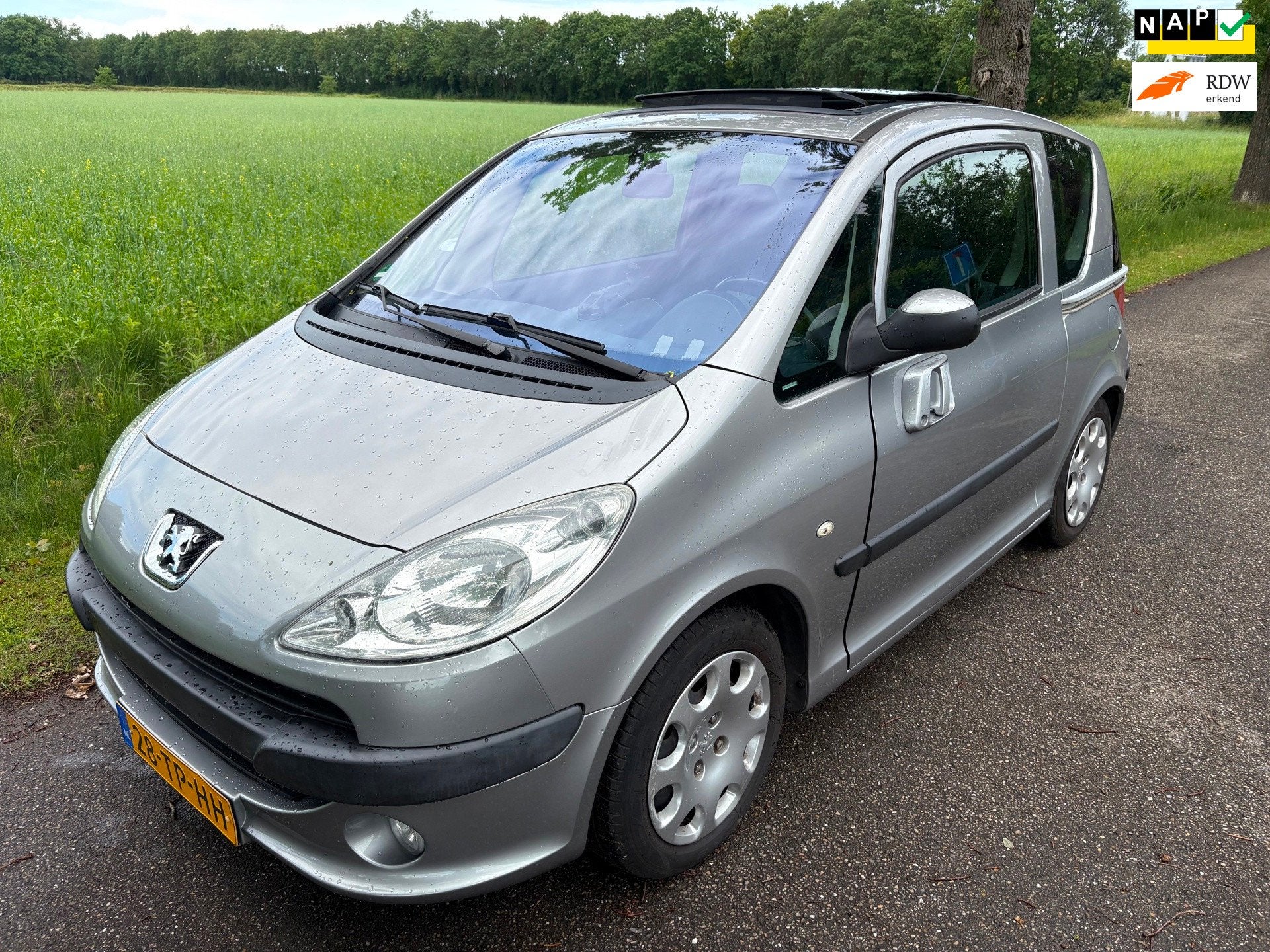 Peugeot 1007 1.6-16V Sesam Gentry Airco/Automaat/Opendak/Cru, Auto's, Peugeot, Gebruikt, 4 cilinders, 4 stoelen, Zwart