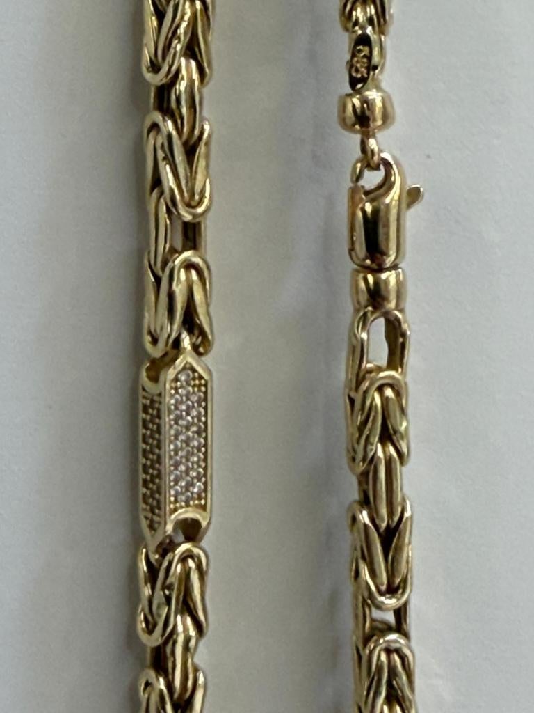 Gouden Koningsketting 14kt - Luxe Design, Www.bredajuwelier.nl, Nieuw, Ophalen of Verzenden, Www.bredajuwelier.nl
