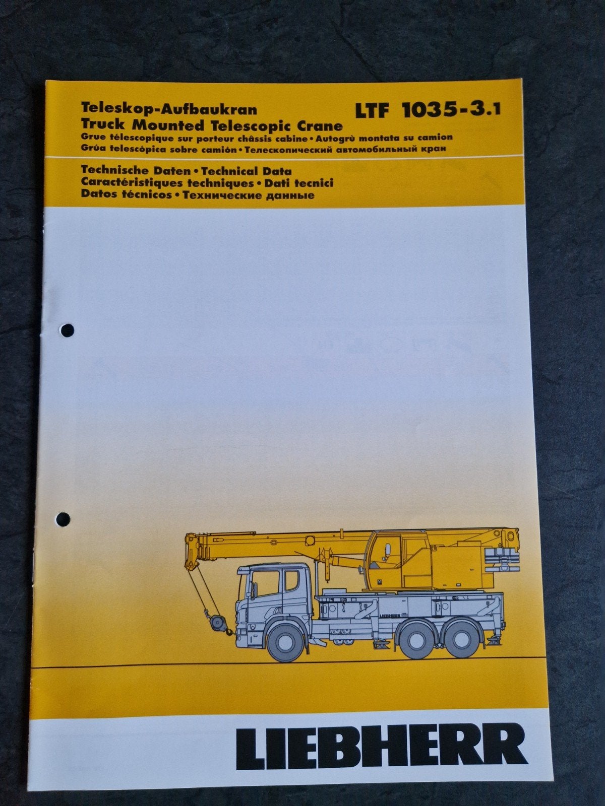 Liebherr LTF 1035-3.1 Teleskop-Aufbaukran Technische Daten, Ophalen of Verzenden, Gelezen, Overige merken, Liebherr
