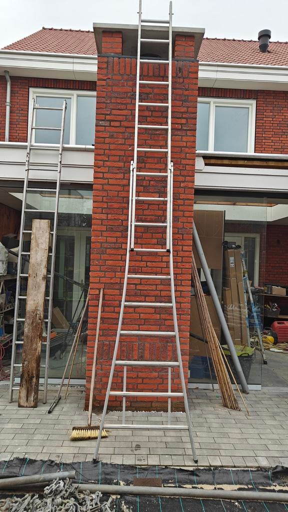 opsteekladder ladder 2x 10 sporen, Ophalen, 4 meter of meer