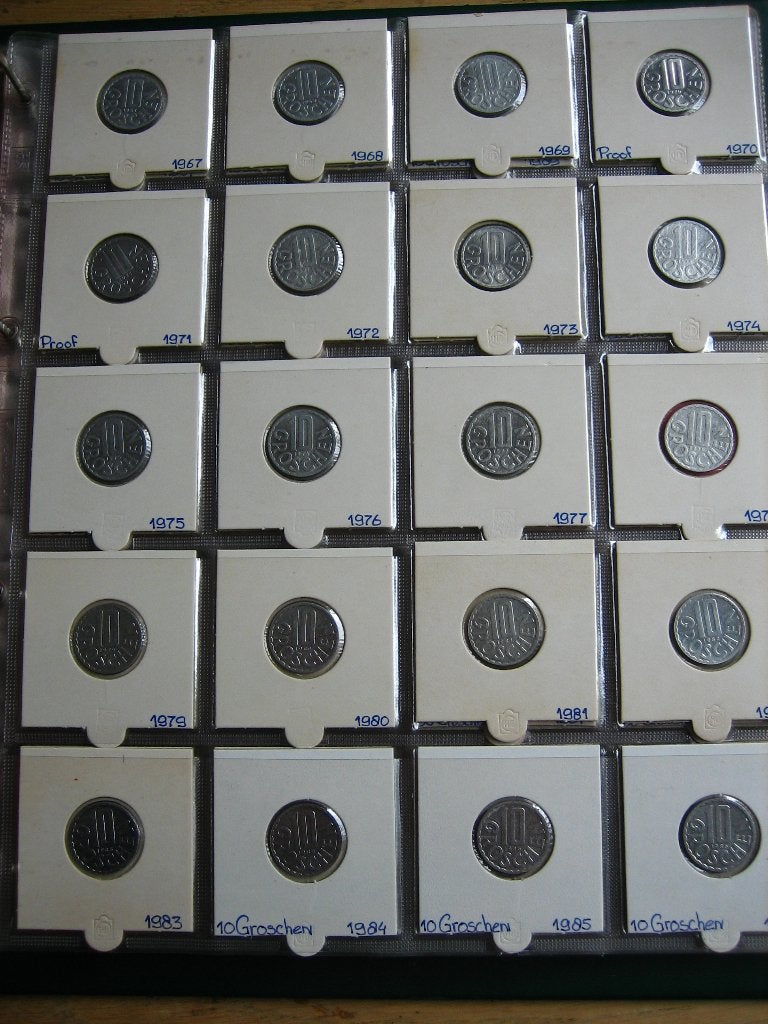 Oostenrijk 10 Groschen (36 stuks) mooie kwaliteit, Ophalen of Verzenden, Oostenrijk, Setje