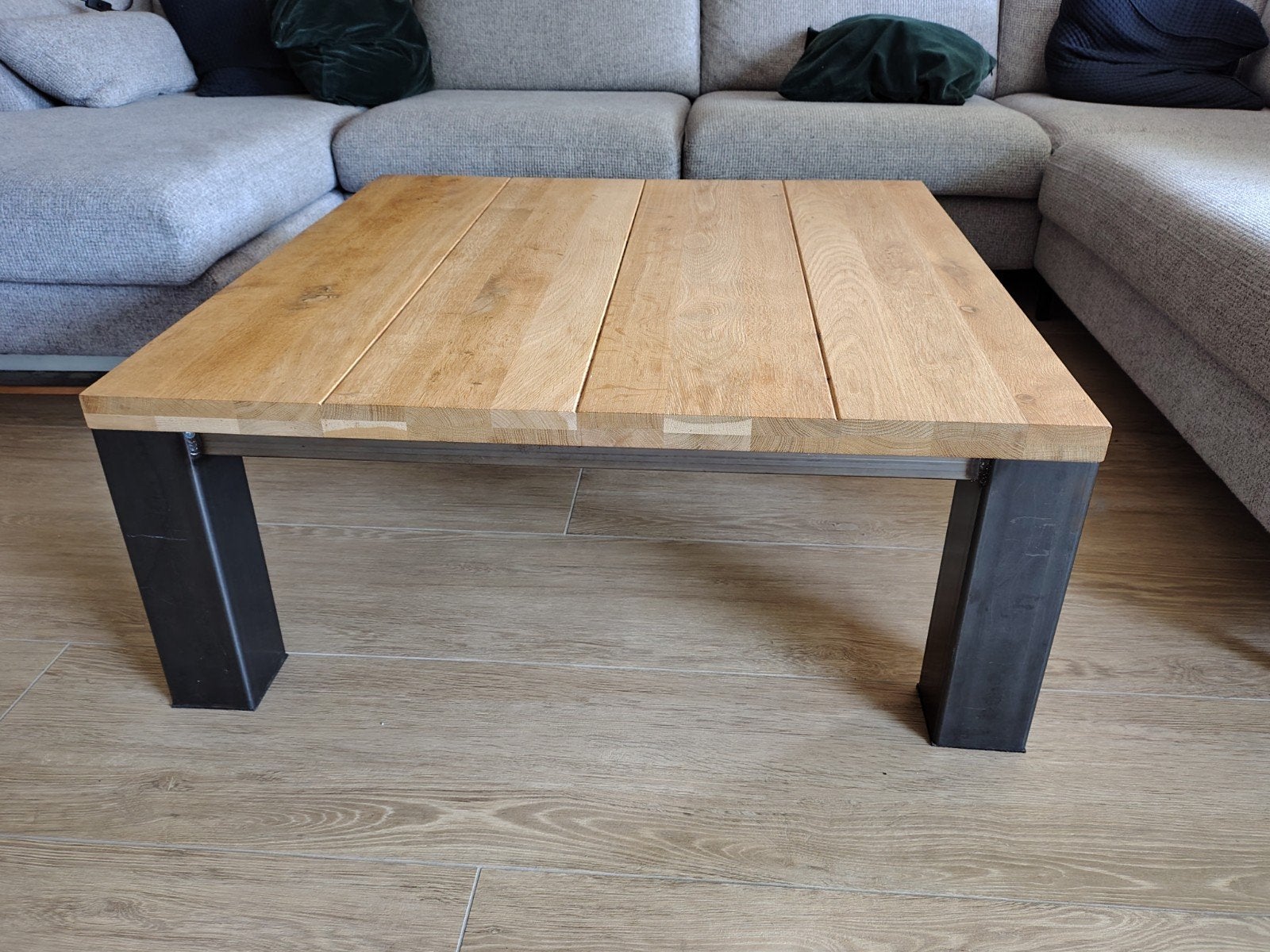 Massief eiken tafels, Huis en Inrichting, Tafels | Eettafels, Ophalen, Gebruikt, Rechthoekig, 50 tot 100 cm