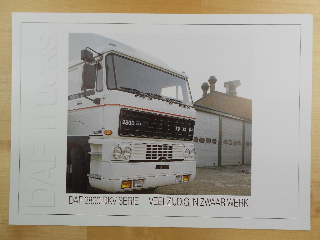 DAF 2800 DKV Brochure 1988, Boeken, Ophalen of Verzenden, Zo goed als nieuw, Overige merken, DAF