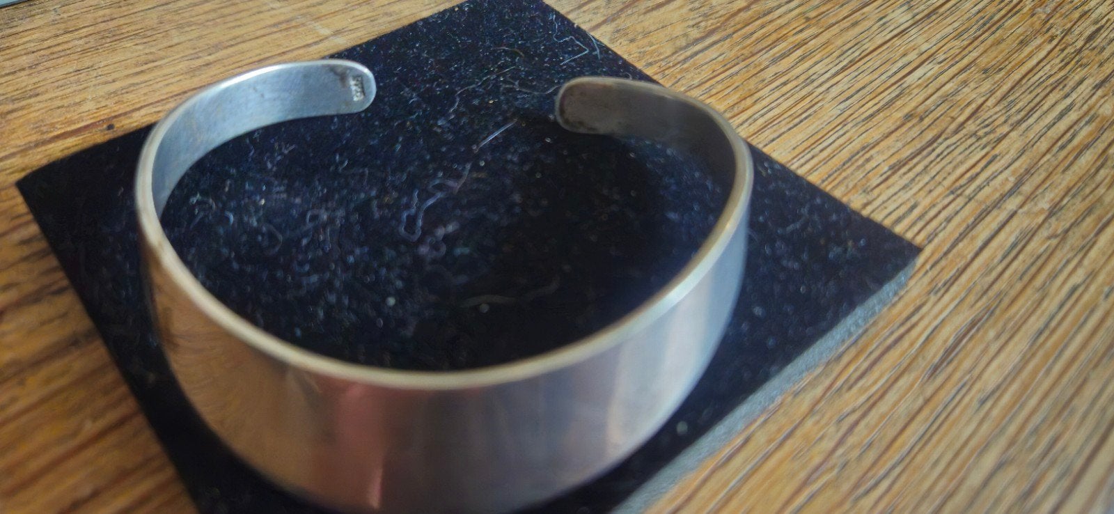 925 zilveren brede slavenarmband - 26,58 gram, Sieraden, Tassen en Uiterlijk, Ophalen of Verzenden, Gebruikt, Zilver, Zilver