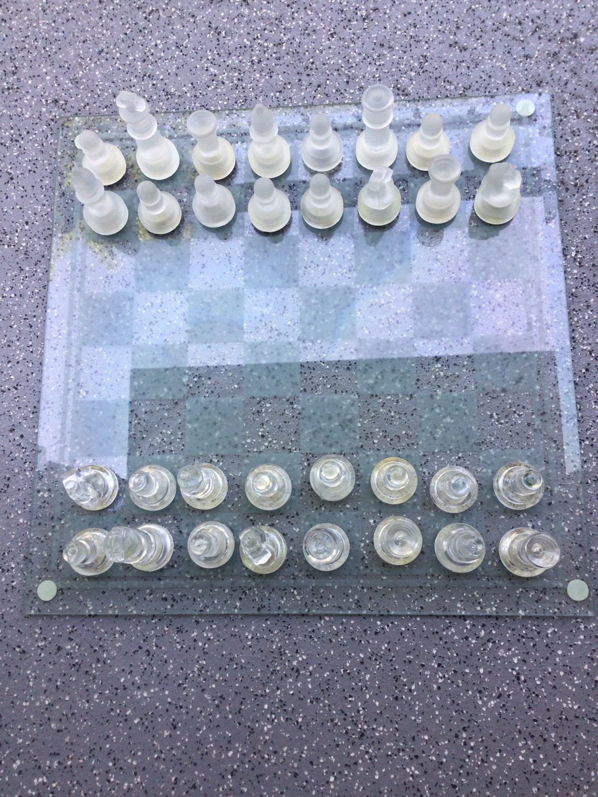 Schaakspel van glas z.g.a.n., Een of twee spelers, Ophalen of Verzenden, Nieuw