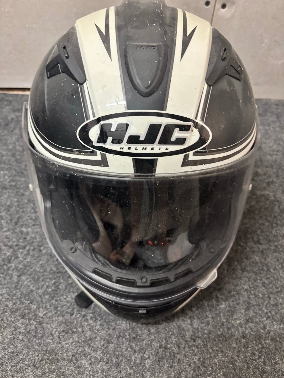 HJC Integraalhelm TR-1 Zwart/Wit Maat XL, Ophalen, Heren, Integraalhelm, Tweedehands