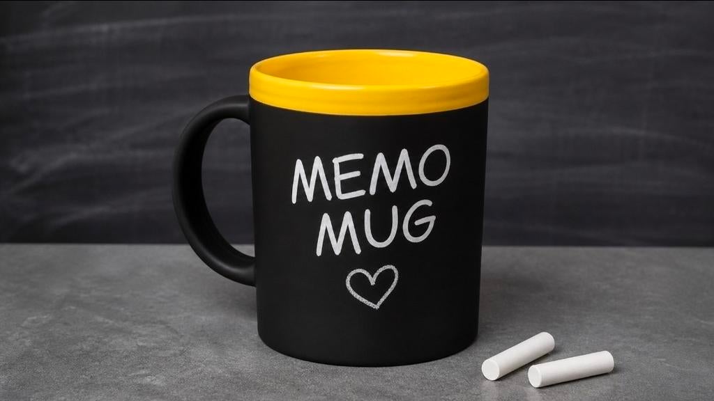 Memo mug 350ml, Keramiek, Nieuw, Ophalen of Verzenden, Overige stijlen